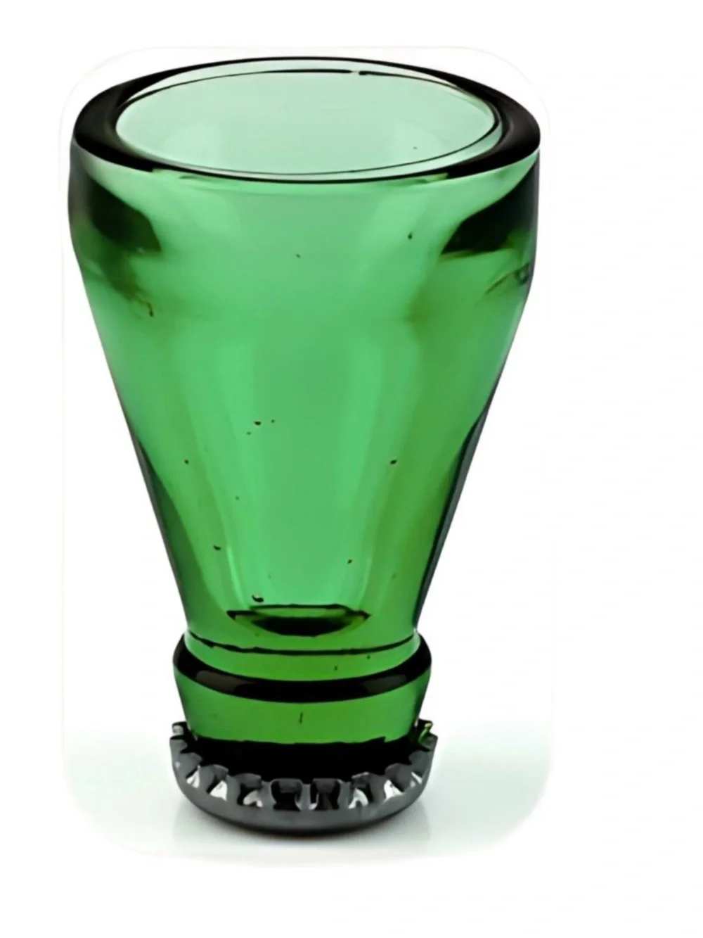 Green Bottle Top Shot Glasses - Set of 2
